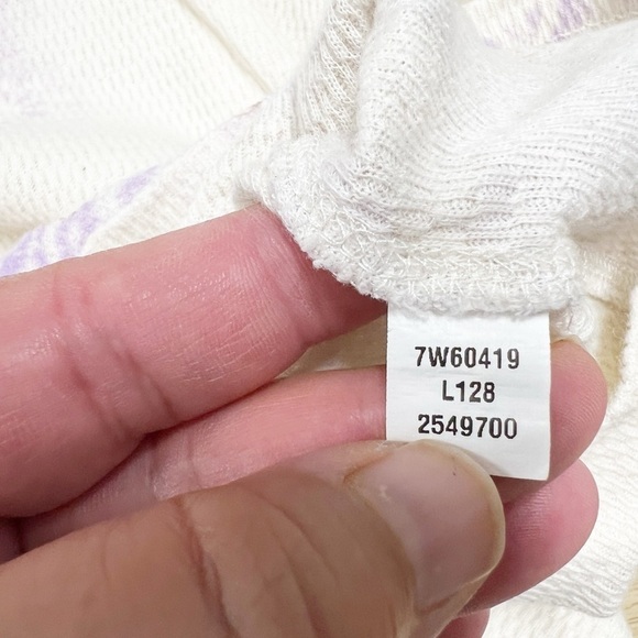 Lucky Tees Womens Cream Purple Lace Accent Dragon Lotus Flower Print Tank Size M - Picture 9 of 12